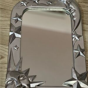Gold and Silver Moon and Stars Wall Mirror Set